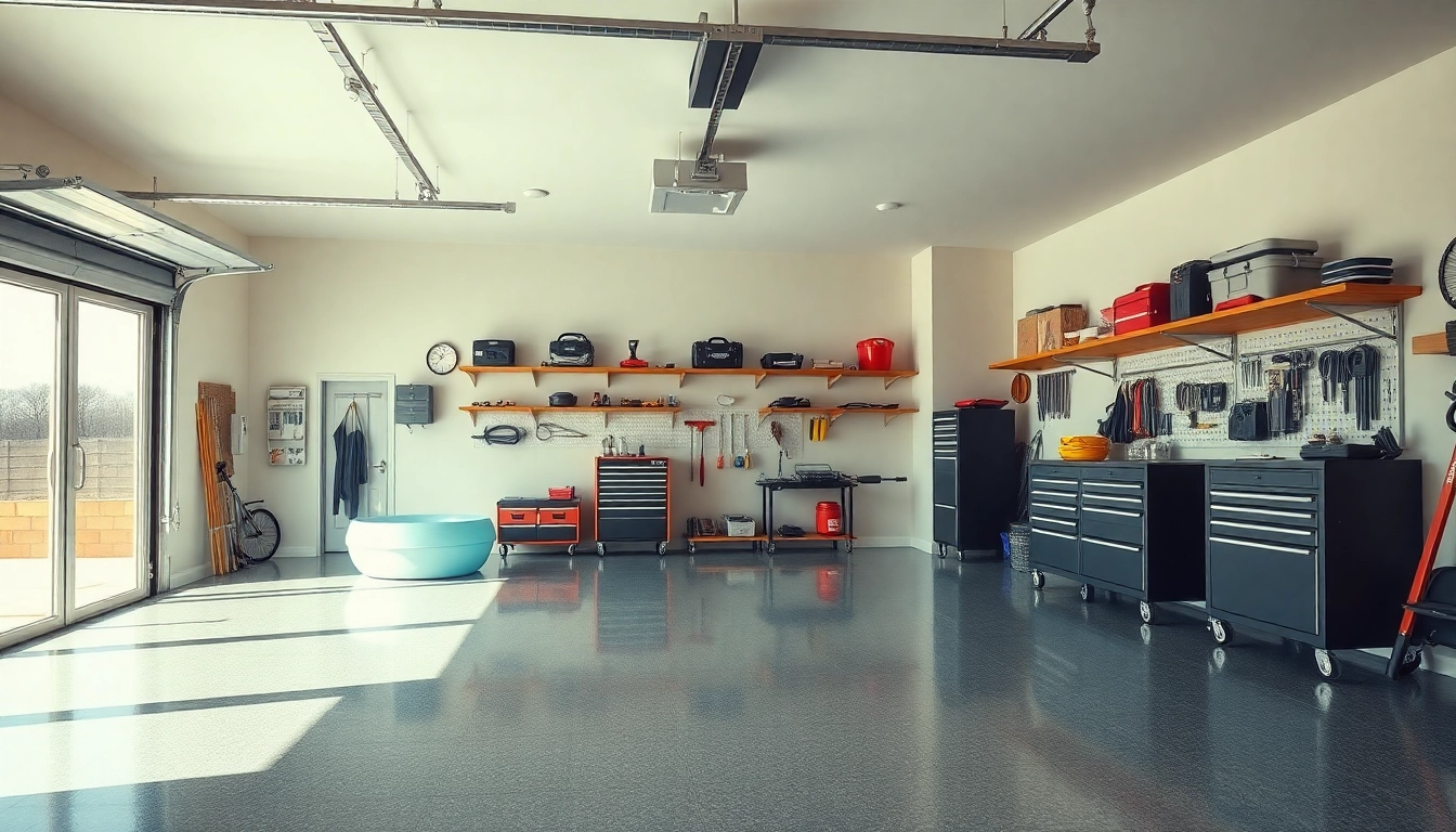 Organize your custom garages with stylish flooring and practical storage solutions.