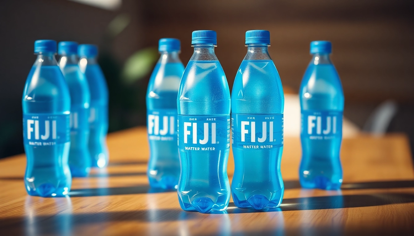 View the FDA recalls Fiji water bottles highlighting the label and the clear liquid inside.