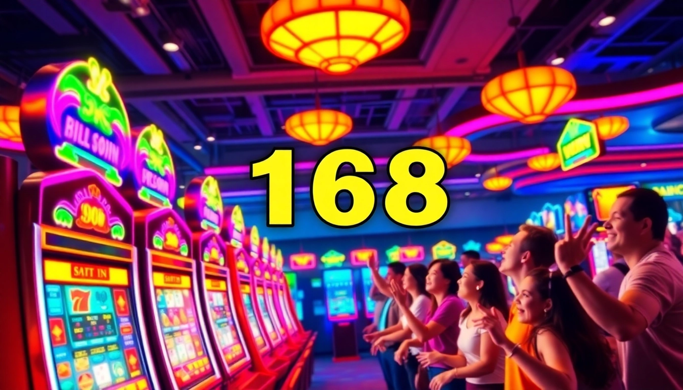 Experience excitement with สล็อต168 as vibrant slot machines light up the casino floor.