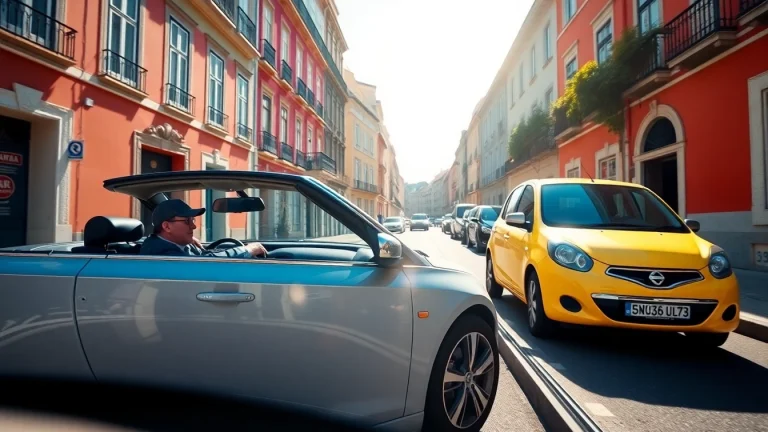 Rent a cheap car with driver Lisbon, perfect for navigating the city's scenic streets.