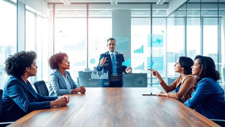 Enhance your ai strategy with collaborative discussions in a modern business setting.