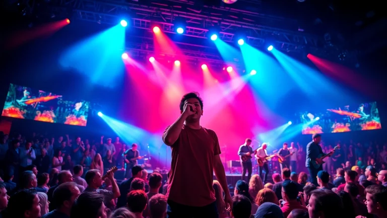 Captivating performance by a band showcasing energy and passion during a live show.