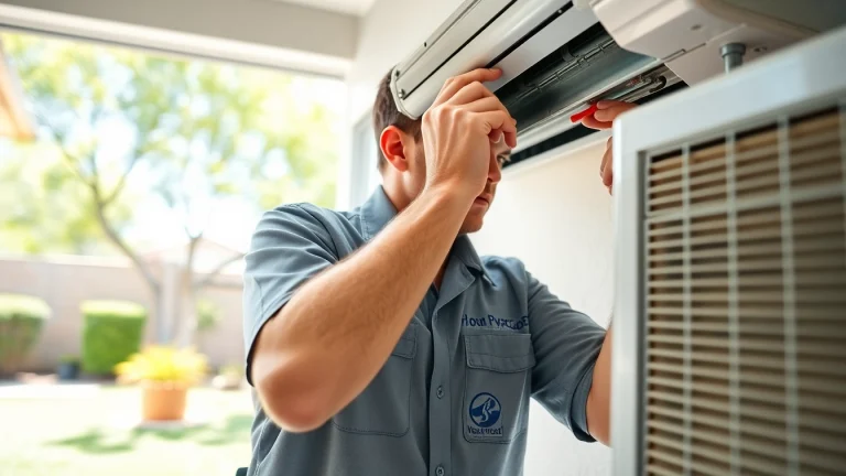 HVAC technician providing ac repair glendale az in a residential setting, ensuring top-quality service.