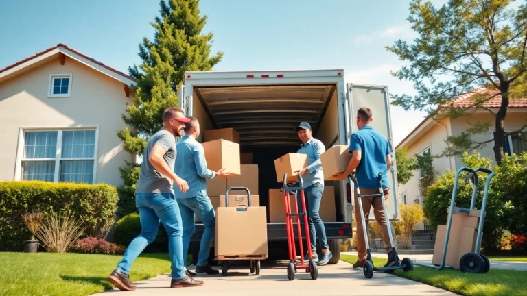 Reliable moving company Canada team efficiently carrying boxes during a residential move.