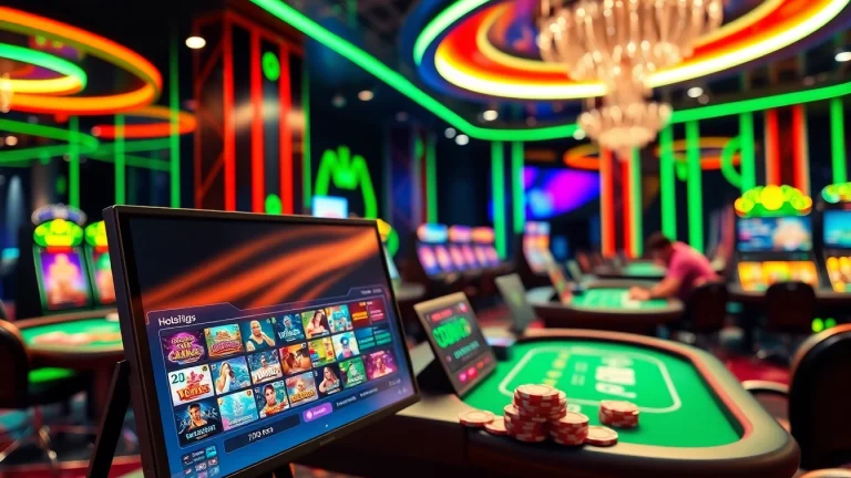 Experience the excitement of internet casinos with vibrant games and a lively atmosphere.