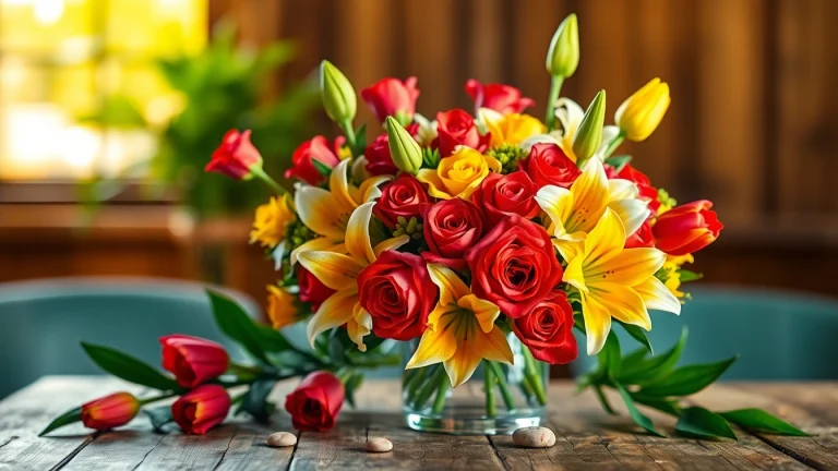 Irvine florist's beautiful flower arrangement in a stylish vase, radiating freshness and charm.