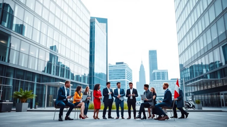 Procéder à l'enregistrement d'une société au Luxembourg avec des entrepreneurs dans un bureau moderne.