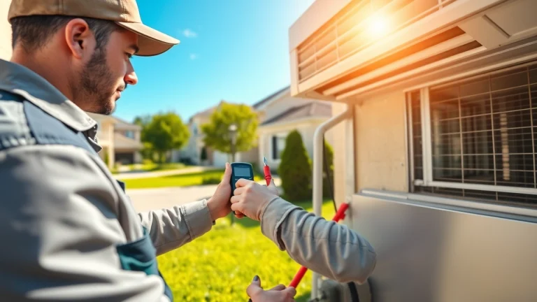 AC repair in Glendale AZ by an expert technician in a residential setting.