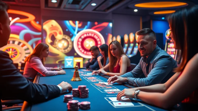 Experience vibrant online gaming with players enjoying thrilling games at internet casinos.