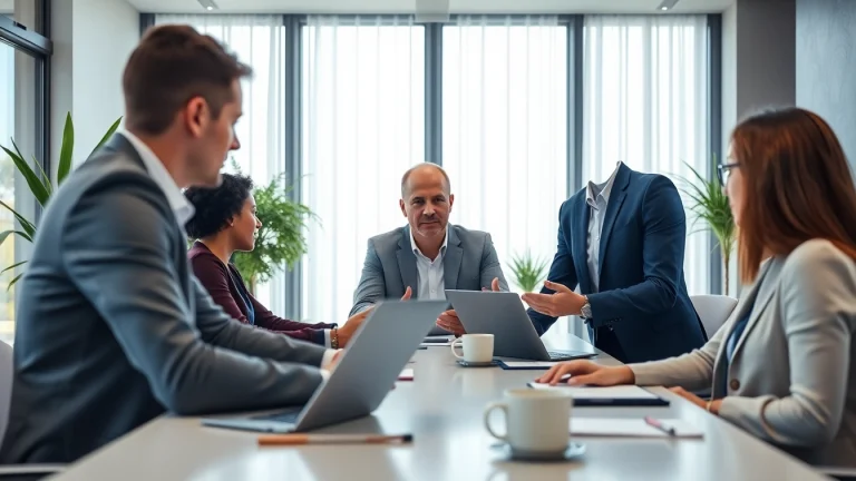 Engaging business coaching service session highlighting collaboration with clients.