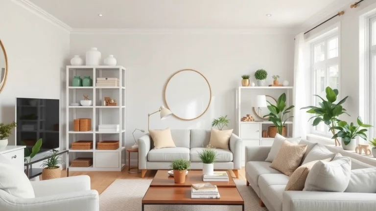House organizer Johns Creek arranging beautiful storage solutions in a decluttered space.