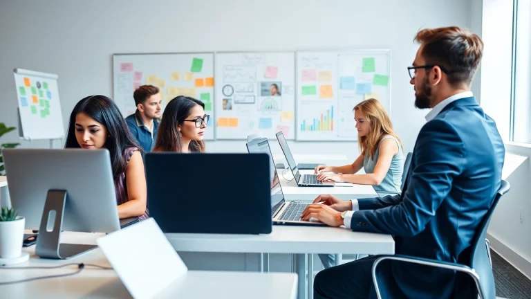 Virtual assistant jobs Philippines showcasing diverse professionals collaborating in a modern office.