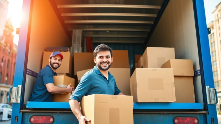 Efficient Queens movers packing boxes for a seamless relocation experience.
