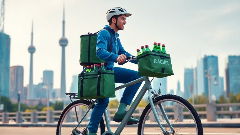 Experience lcbo delivery Toronto with our efficient delivery riders and the vibrant city skyline.