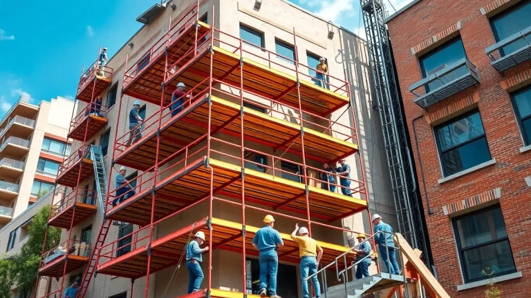 Austin construction team actively collaborating on a residential building project in their local area.