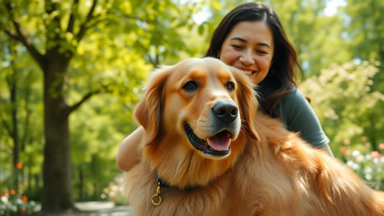 Psychiatric service dogs provide emotional support in a park setting, showcasing the bond with their handlers.