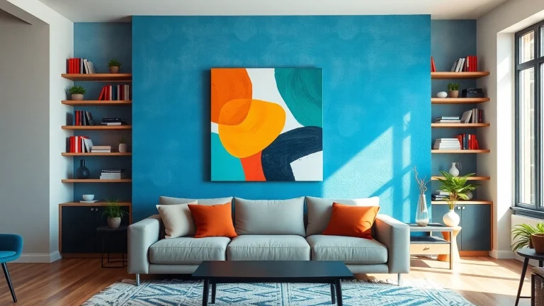 Enhance your space with curated art and decor for a stylish, modern living room.