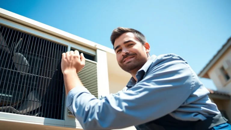 Expert ac repair mesa az technician servicing an Air Conditioning unit in a suburban setting.