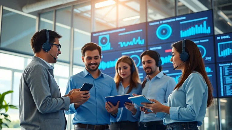 Enhance managed it support services with a professional team collaborating in a modern office.