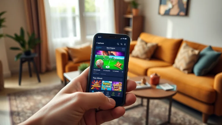 Explore iOS betting apps with bonuses on a smartphone in a cozy setting.
