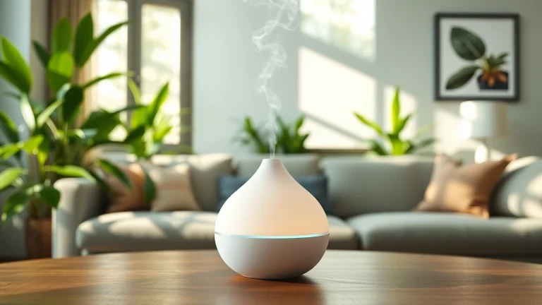 Enhance your space with a USB Air Humidifier Diffuser showcasing elegant mist and modern design.