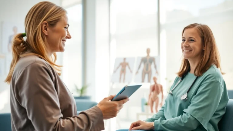 Addressing chronic illnesses in a professional healthcare setting with patient support.