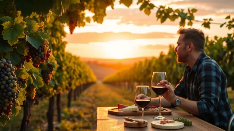 Experience winery membership with friends over a glass of wine amidst scenic vineyards.