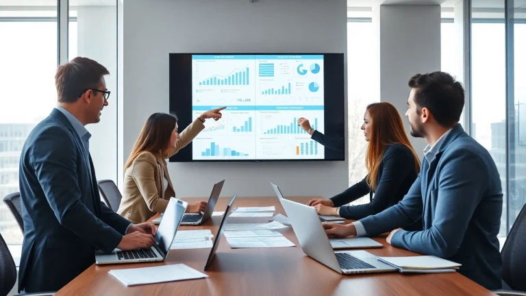 Analyze competitive intelligence strategies in a professional business meeting setting.