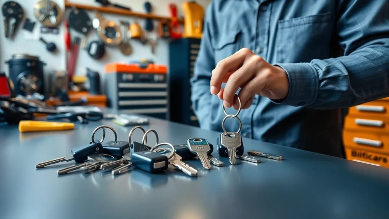 Crafting and analyzing Van Keys in a professional workshop setting with assorted tools.
