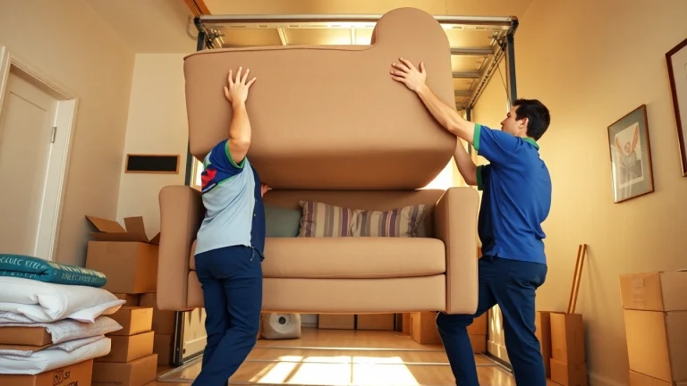 Movers calgary team efficiently moving belongings during a residential relocation.